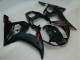 Carenados Moto Yamaha YZF R6 2003-2004 - Negro Brillante Negro Mate Rojo Calcomanías