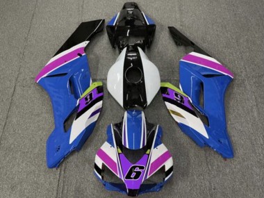Carenados Moto Honda CBR1000RR 2004-2005 - Blanco Azul Púrpura Amarillo Negro Brillante 6