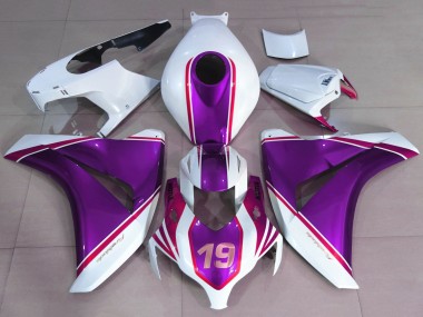 Carenados Moto Honda CBR1000RR 2008-2011 - Blanco Púrpura Brillante Rosa 19