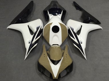 Carenados Moto Honda CBR1000RR 2006-2007 - Blanco Tan Negro Brillante