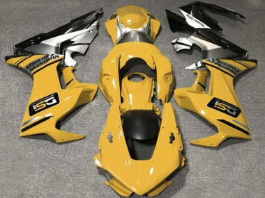 Carenados Moto Honda CBR1000RR 2017-2023 - Mostaza Amarillo Blanco Plata Negro Brillante DSI