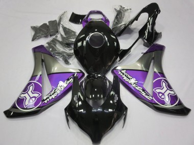 Carenados Moto Honda CBR1000RR 2008-2011 - Púrpura Gris Negro Brillante