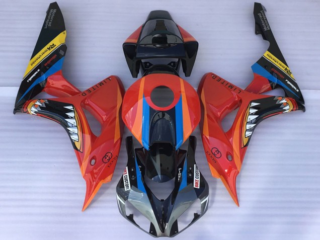Carenados Moto Honda CBR1000RR 2006-2007 - Rojo Azul Amarillo Negro Brillante Tiburón