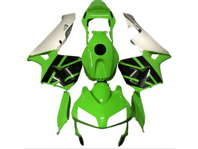 Carenados Moto Honda CBR600RR 2003-2004 - Plata Verde Negro Brillante