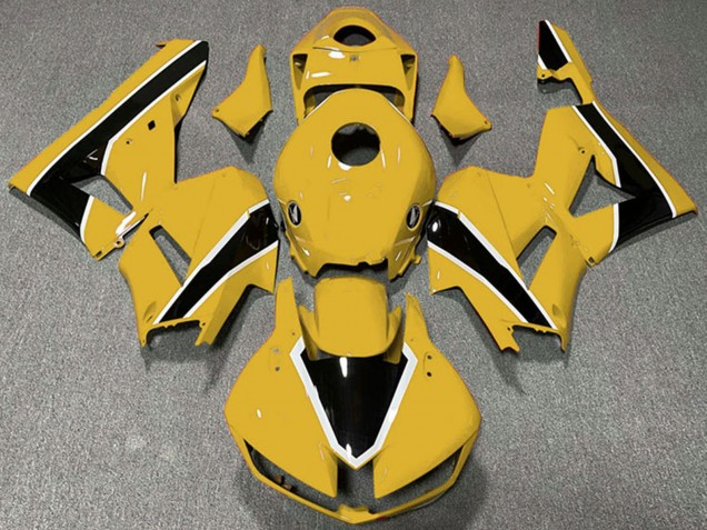 Carenados Moto Honda CBR600RR 2013-2023 - Amarillo Blanco Negro Brillante