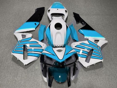 Carenados Moto Honda CBR600RR 2005-2006 - Blanco Azul Claro Alas