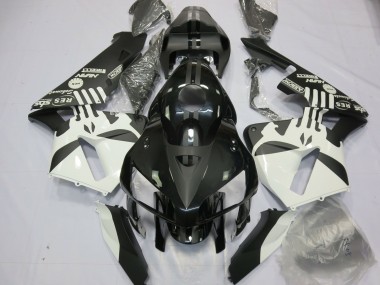 Carenados Moto Honda CBR600RR 2005-2006 - Blanco Negro Mate Puisher Logo