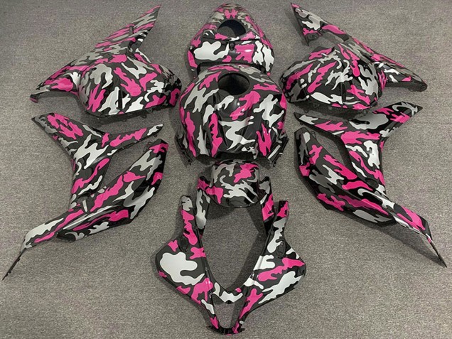 Carenados Moto Honda CBR600RR 2009-2012 - Rosa Plata Camouflage