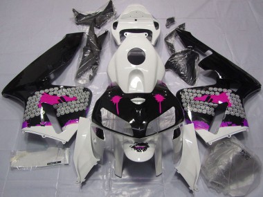 Carenados Moto Honda CBR600RR 2005-2006 - Rosa Splatter on Negro Brillante