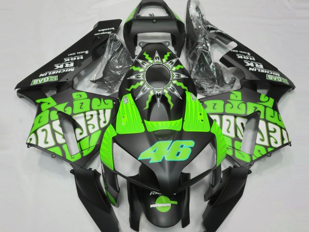 Carenados Moto Honda CBR600RR 2003-2004 - Verde Negro Brillante Rossi Repsol