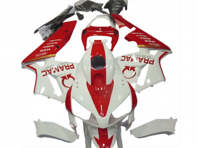Carenados Moto Honda CBR600RR 2005-2006 - Blanco Rojo Pramac