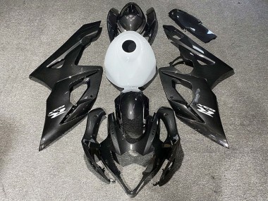 Carenados Moto Suzuki GSXR 1000 2005-2006 - FibraCarbono Estilo Blanco Brillante
