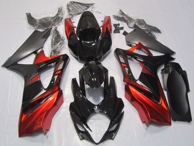 Carenados Moto Suzuki GSXR 1000 2007-2008 - Negro Brillante Rojo