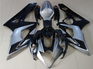 Carenados Moto Suzuki GSXR 1000 2005-2006 - Negro Brillante Plata