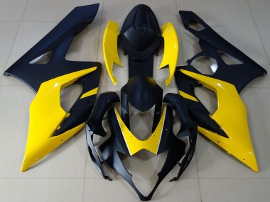Carenados Moto Suzuki GSXR 1000 2005-2006 - Negro Mate Amarillo