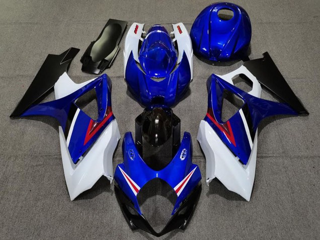 Carenados Moto Suzuki GSXR 1000 2007-2008 - Blanco Azul Rojo Negro OEM Estilo