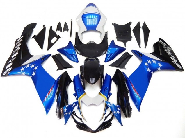 Carenados Moto Suzuki GSXR 600 / GSXR 750 2011-2024 - Azul Estilo Rojo Estrella