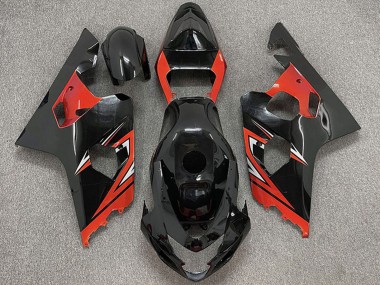Carenados Moto Suzuki GSXR 600 / GSXR 750 2004-2005 - Negro Brillante Rojo