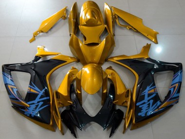 Carenados Moto Suzuki GSXR 600 / GSXR 750 2006-2007 - Oro Negro Azul