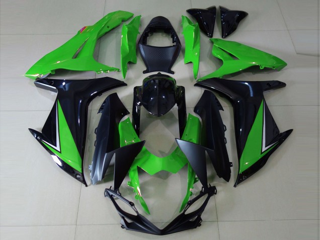 Carenados Moto Suzuki GSXR 600 / GSXR 750 2011-2024 - Verde Negro Brillante Negro Mate