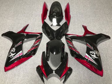 Carenado Moto Suzuki GSXR 600 / GSXR 750 2006-2007 - Rojo Negro Brillante