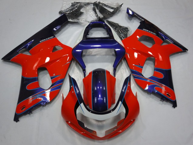 Carenados Moto Suzuki GSXR 600 / GSXR 750 2001-2003 - Rojo Azul Negro Brillante