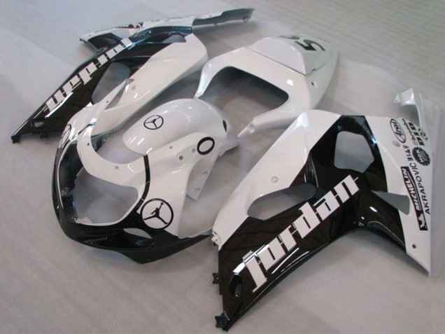 Carenados Moto Suzuki GSXR 600 / GSXR 750 2001-2003 - Blanco Negro Brillante Jordan Michelin