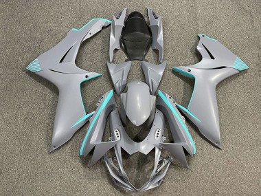 Carenados Moto Suzuki GSXR 600 / GSXR 750 2011-2024 - Nardo Gris Mate Azul Verdoso Accents