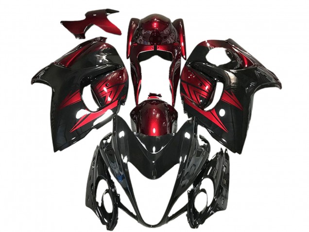 Carenados Moto Suzuki GSXR 1300 2008-2020 - Negro Brillante Rojo Profundo