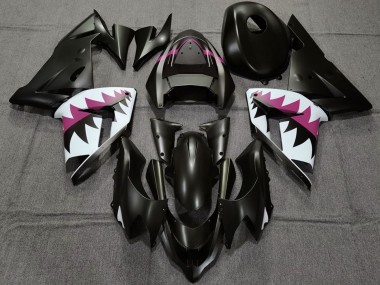 Carenados Moto Kawasaki ZX10R 2004-2005 - Negro Mate Rosa Tiburón