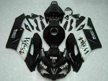 Carenados Moto Honda CBR1000RR 2004-2005 - Negro Brillante Blanco West Mobil Michelin