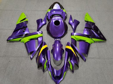 Carenados Moto Kawasaki ZX10R 2004-2005 - Púrpura Verde Amarillo