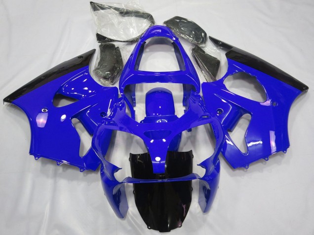 Carenados Moto Kawasaki ZX6R 2000-2002 - Azul Negro Brillante