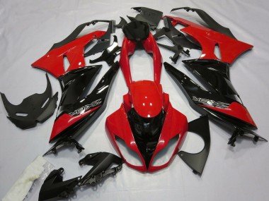 Carenados Moto Kawasaki ZX6R 2009-2012 - Rojo Negro Brillante