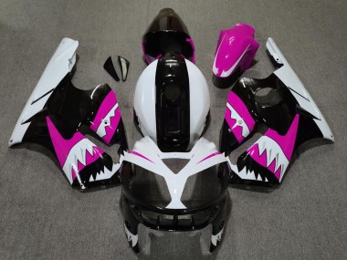 Carenados Moto Kawasaki ZX12R 2002-2006 - Rosa Negro Blanco Tiburón