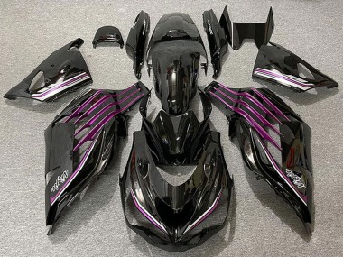 Carenados Moto Kawasaki ZX14R ZZR1400 2012-2024 - Negro Brillante Púrpura