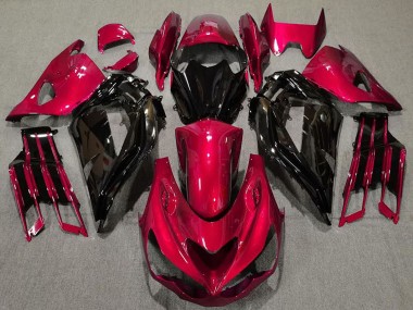 Carenados Moto Kawasaki ZX14R ZZR1400 2012-2024 - Rojo Negro Brillante