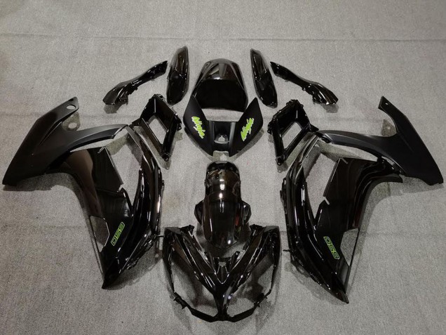 Carenados Moto Kawasaki Ninja 650R 2009-2011 - Negro Brillante Verde