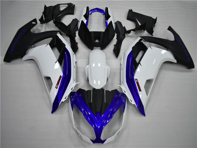 Carenados Moto Kawasaki Ninja 650R 2009-2011 - Blanco Azul Negro Mate