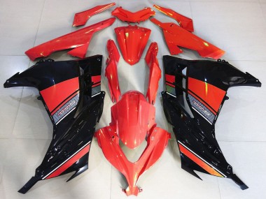Carenado Moto Kawasaki Ninja 300 2013-2024 - Rojo Negro