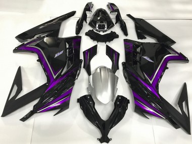 Carenados Moto Kawasaki Ninja 300 2013-2024 - Negro Brillante Púrpura