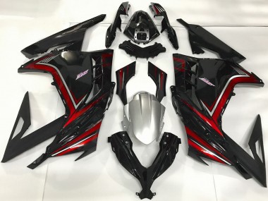 Carenados Moto Kawasaki Ninja 300 2013-2024 - Negro Brillante Rojo