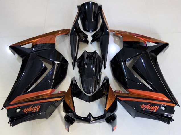 Carenados Moto Kawasaki Ninja 250 2008-2012 - Negro Brillante Naranja