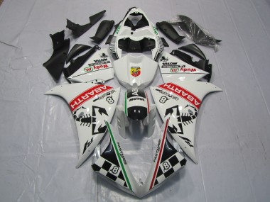 Carenados Moto Yamaha R1 2012-2014 - Blanco Rojo Verde Negro Abarth Wudy Motul