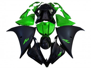 Carenados Moto Yamaha R1 2012-2014 - Negro Brillante Negro Mate Verde