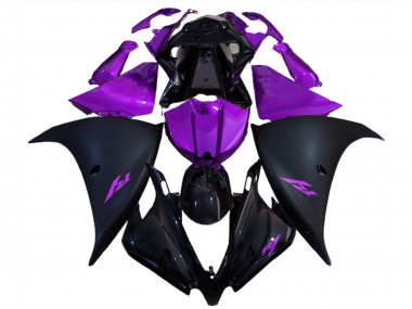 Carenados Moto Yamaha R1 2012-2014 - Negro Brillante Negro Mate Púrpura
