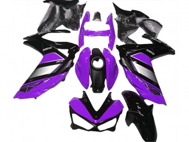Carenados Moto Yamaha R3 2015-2018 - Púrpura Plata Negro Brillante