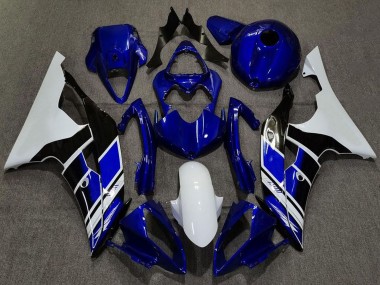 Carenados Moto Yamaha R6 2008-2016 - Blanco Azul Negro Brillante