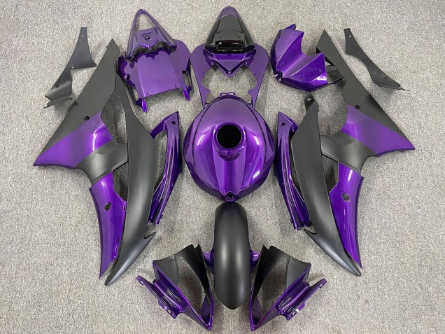 Carenados Moto Yamaha R6 2008-2016 - Púrpura Negro Mate