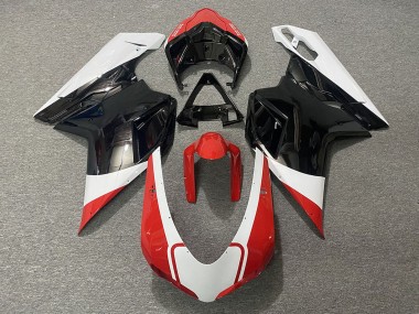 Carenados Moto Ducati 848 1098 1198 2007-2014 - Blanco Rojo Negro Brillante